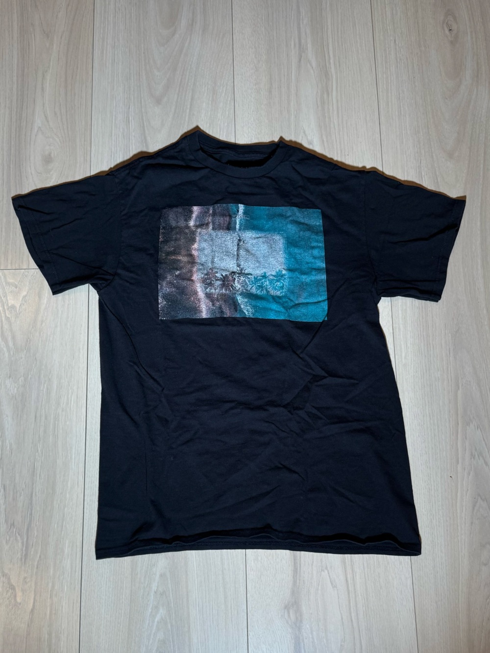 Ezekiel Black Short-Sleeve Tee with Blue Graphic